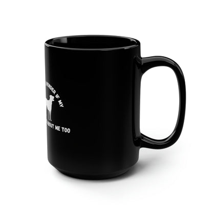 Sleek Black Dog Silhouette Mug A Stylish Tribute to Canine Companions Mug 15oz - SaviTraviDesigns