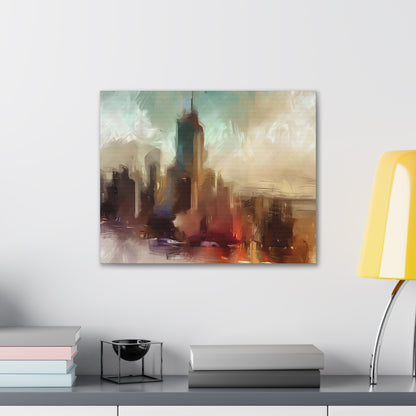 Cityscape wall art, city wall art, city art, Canvas Gallery Wraps