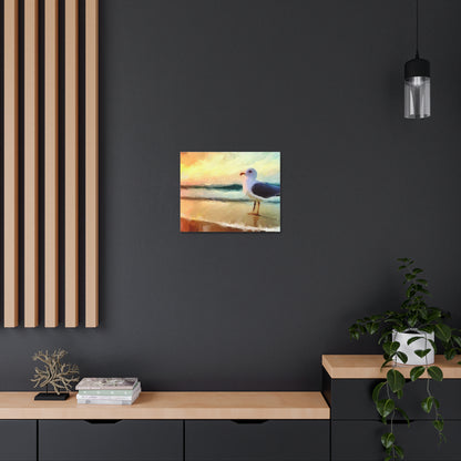 Seagull Beach, Beach wall art, Ocean wall art, Canvas Gallery Wraps