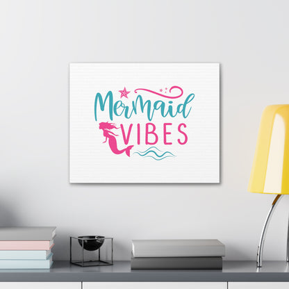 Mermaid Vibes, Mermaid Wall Art, Coastal Mermaid Decor, Beach House Mermaid Signs, Nautical Mermaid Decor, Mermaid Nursery Wall Decor - SaviTraviDesigns