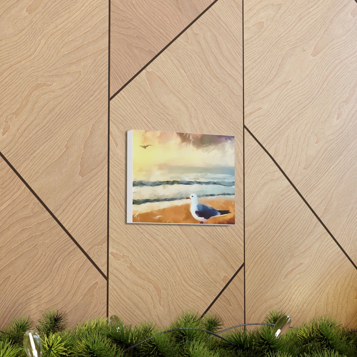 Seagull Painting, Beach wall art, Ocean Wall Art, Canvas Gallery Wraps