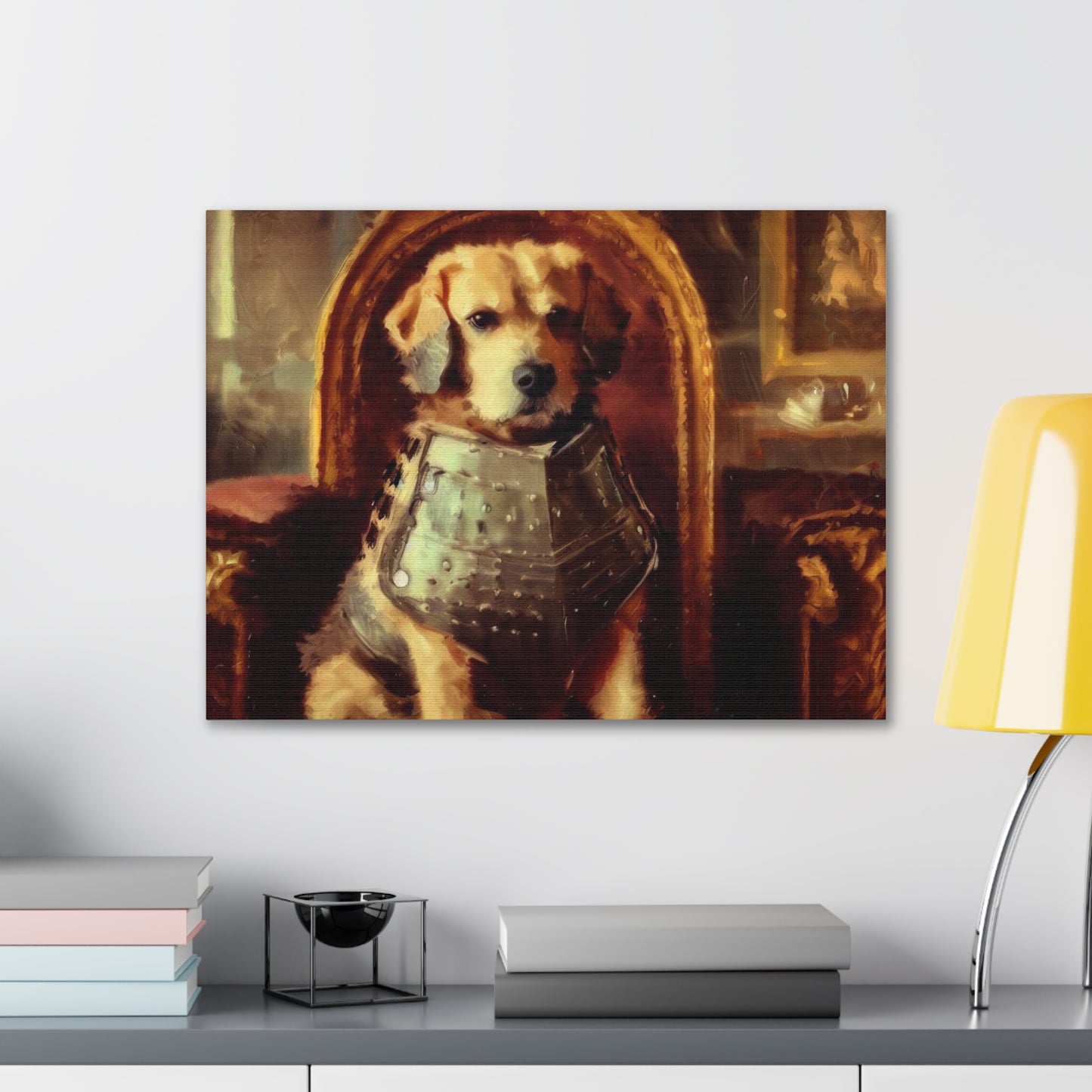 Fancy Dog, Canvas Dog Art, Dog Wall Art, Canine Canvas Art,Canvas Gallery Wraps, Pet Art, King Dog - SaviTraviDesigns