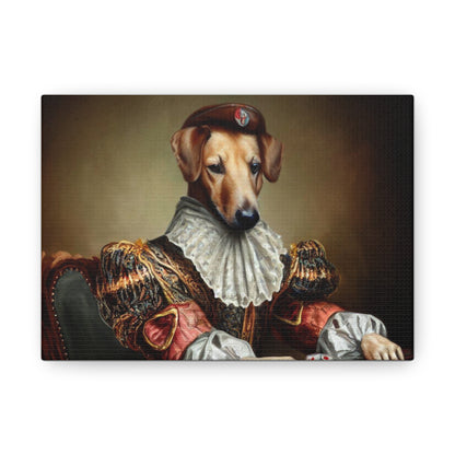 Fancy Dog, Canvas Dog Art, Dog Wall Art, Canine Canvas Art, Canvas Gallery Wraps 7" x 5" Premium Gallery Wraps (1.25″)