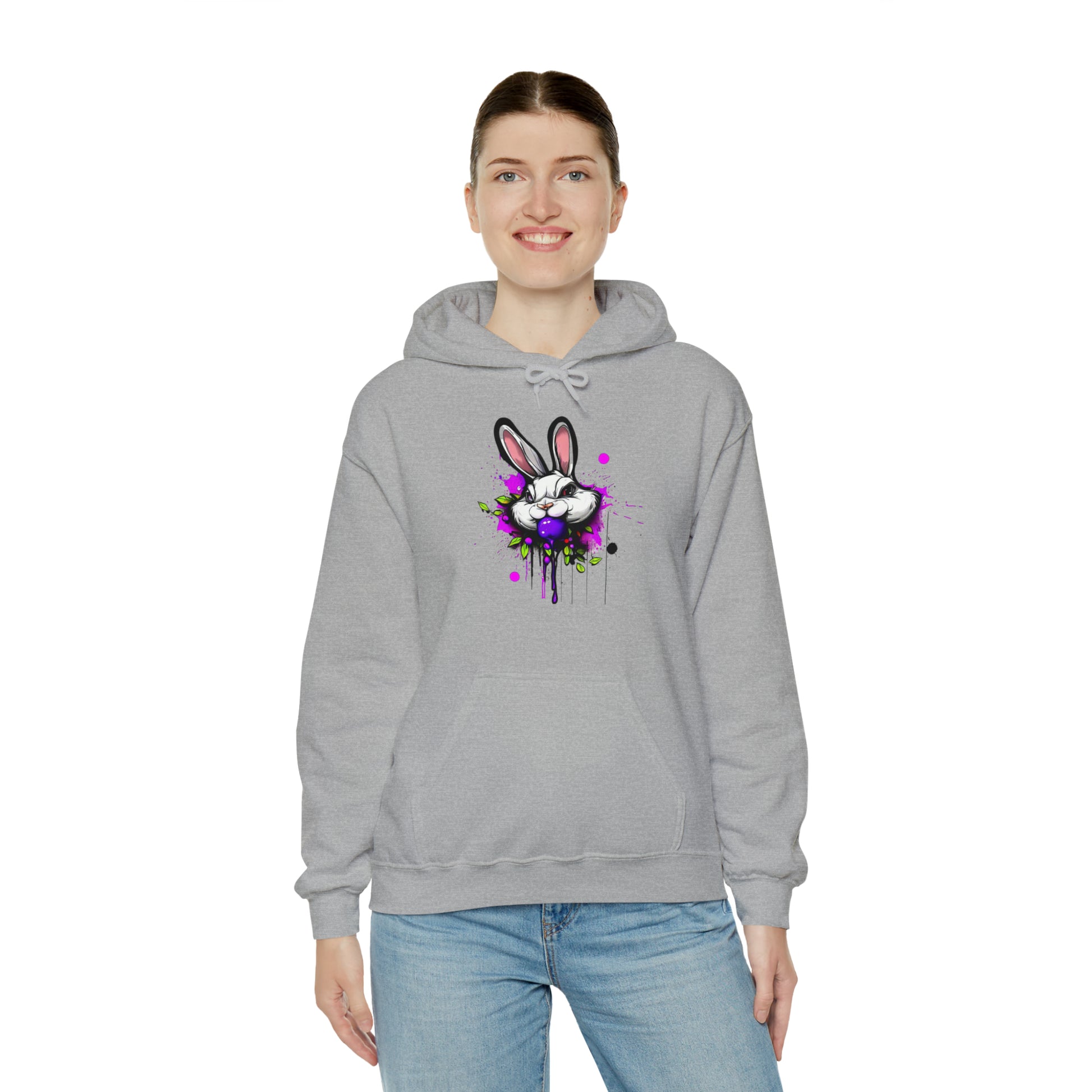 Bunny Hoodie, Graffiti Hoodie, Graffiti Sweatshirt, Bunny Urban art, Hooded Sweatshirt