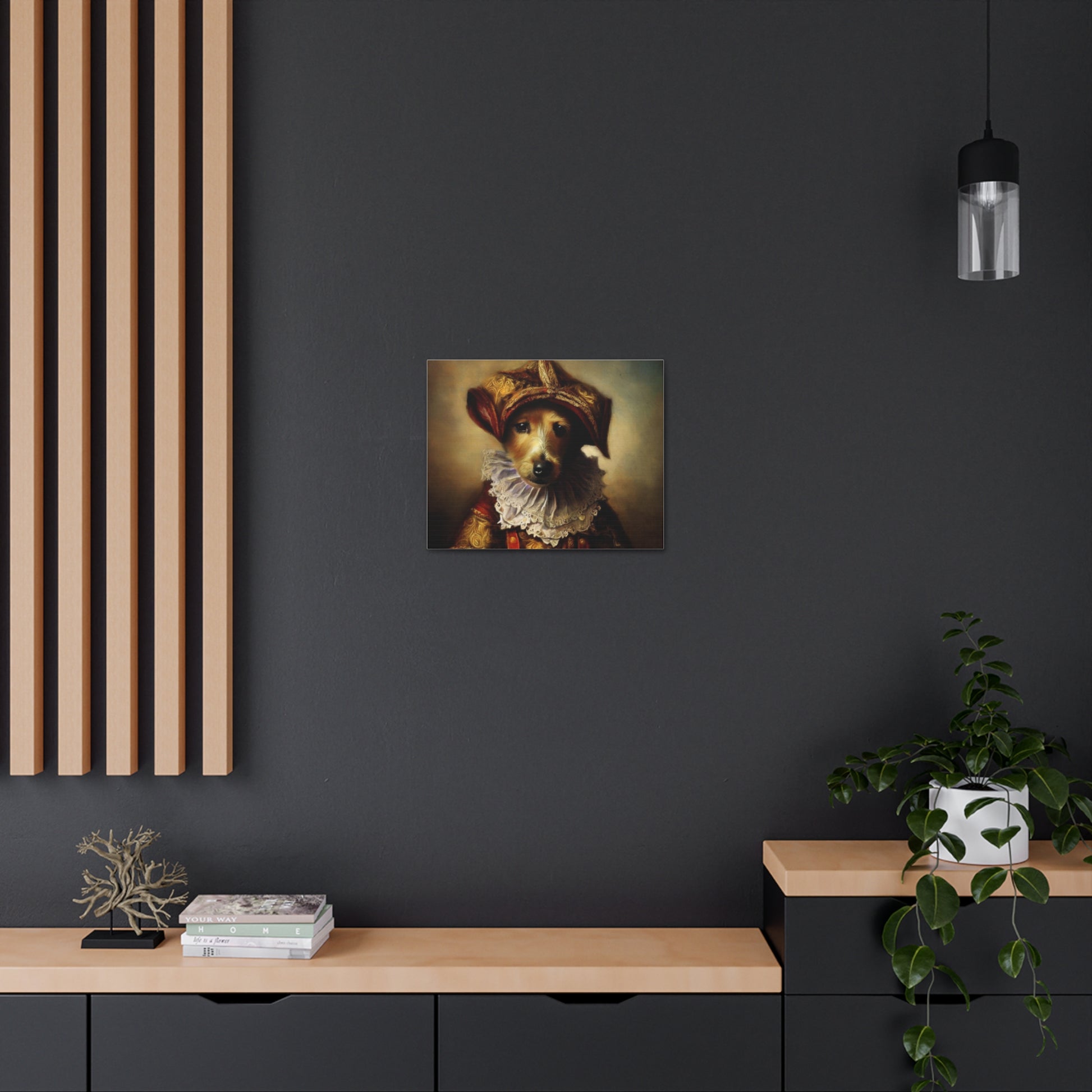 Fancy Dog, Canvas Dog Art, Dog Wall Art, Canine Canvas Art,Canvas Gallery Wraps