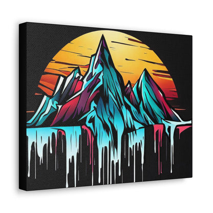 Mountain Waterfall, Glacier Melt, Graffiti art prints, Street art canvas, Urban art decor, Graffiti-style wall art, Graffiti canvas prints, Street art posters - SaviTraviDesigns