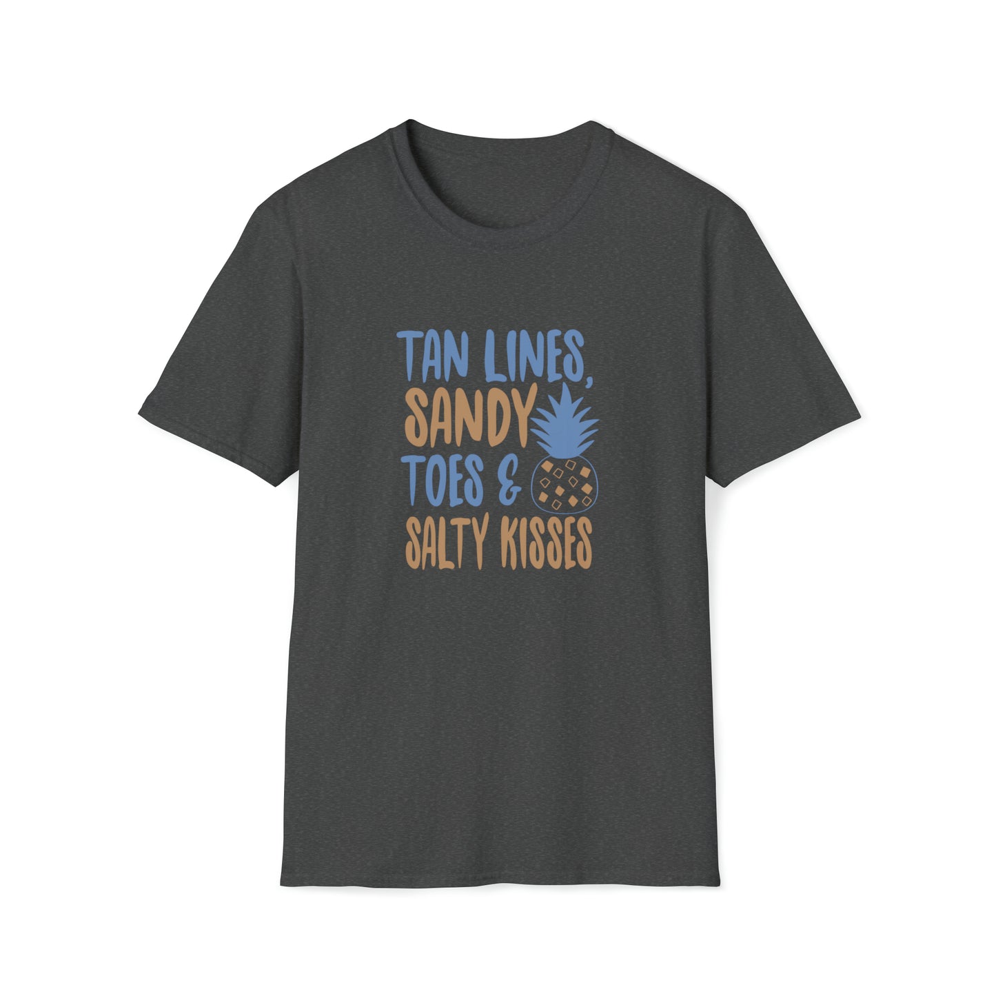 Tan Lines Sandy Toes |Beach Lifestyle Shirts | Summer Vibe Apparel Dark Heather