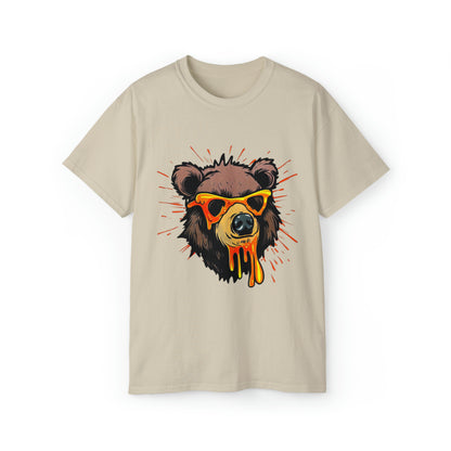 Graffiti Graphic Shirt, Street Art, Urban Art, Unisex Ultra Cotton Tee, Orange Bear Sand