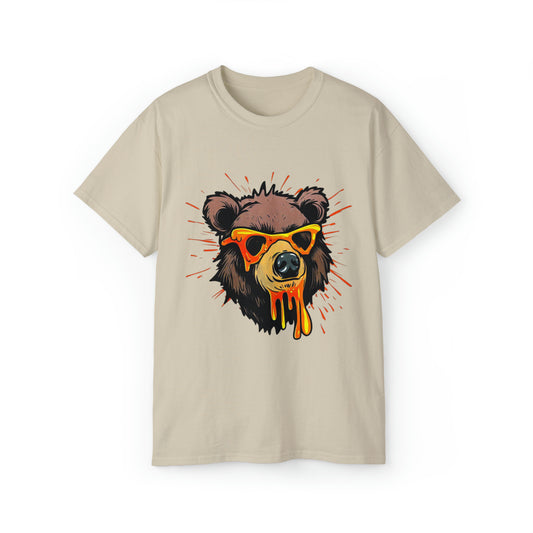 Graffiti Graphic Shirt, Street Art, Urban Art, Unisex Ultra Cotton Tee, Orange Bear - SaviTraviDesigns