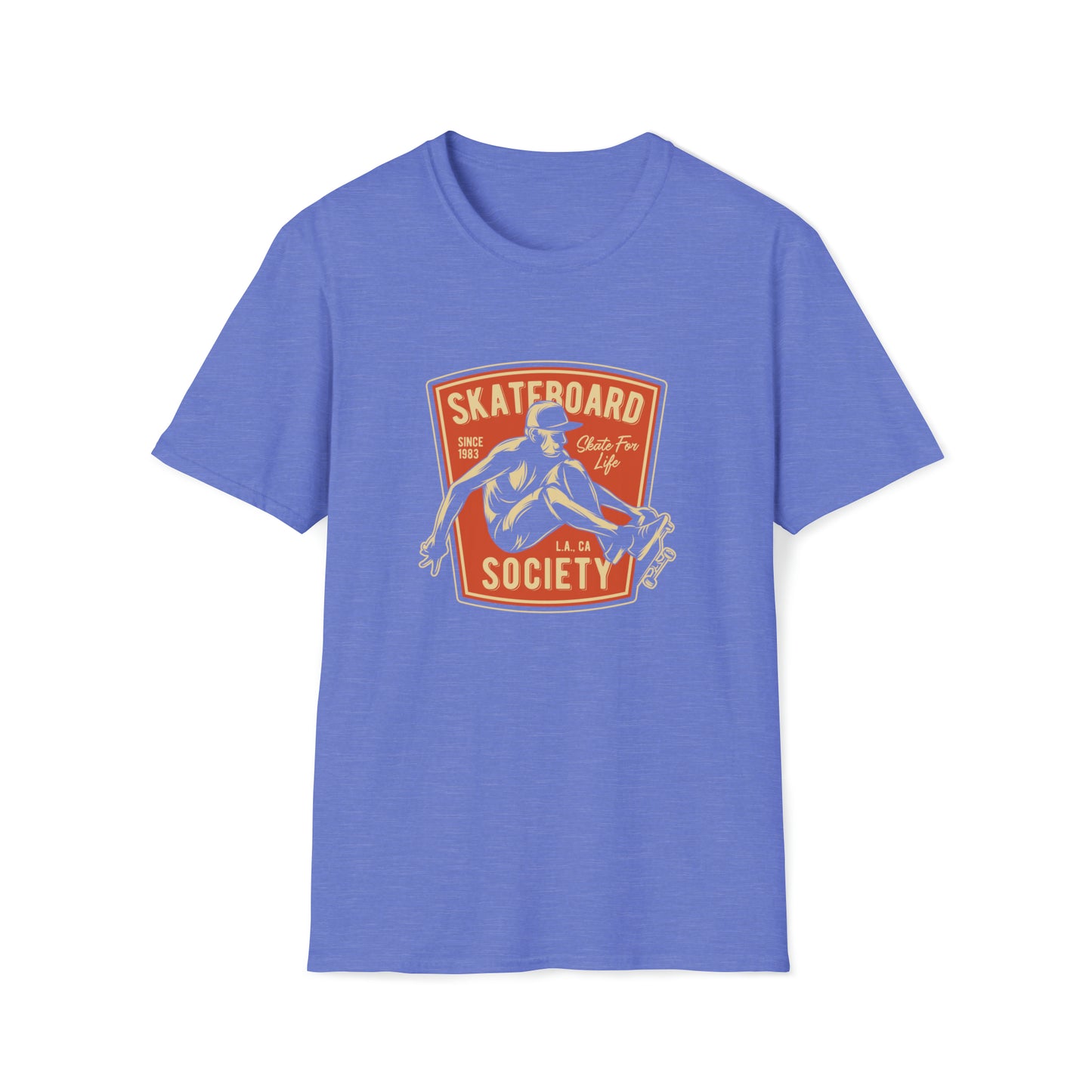 Skateboard Society |Beach Lifestyle Shirts | Summer Vibe Apparel Heather Royal