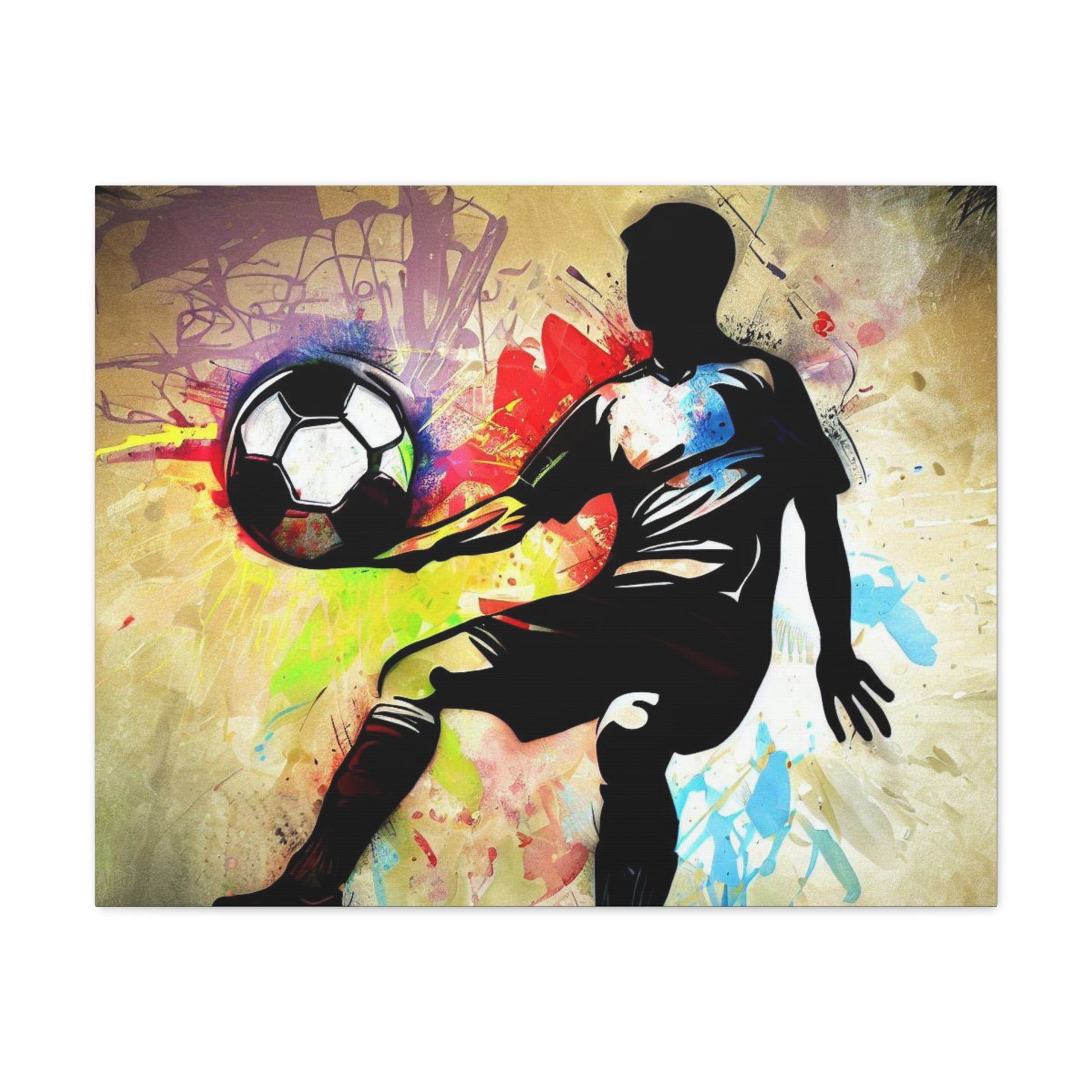 Soccer Player, Graffiti art prints, Street art canvas, Urban art decor, Graffiti-style wall art, Graffiti canvas prints, Street art posters - SaviTraviDesigns