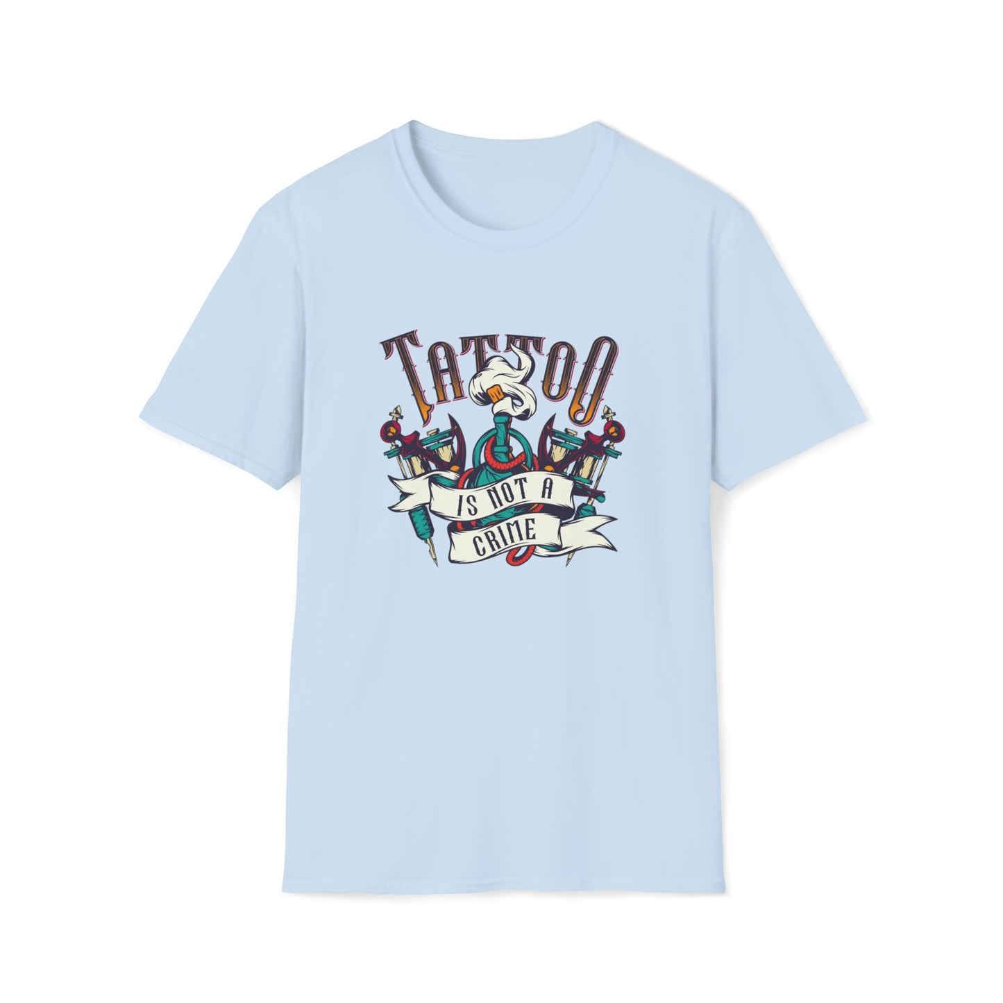 Tattoo Is Not A Crime |Beach Lifestyle Shirts | Summer Vibe Apparel Light Blue