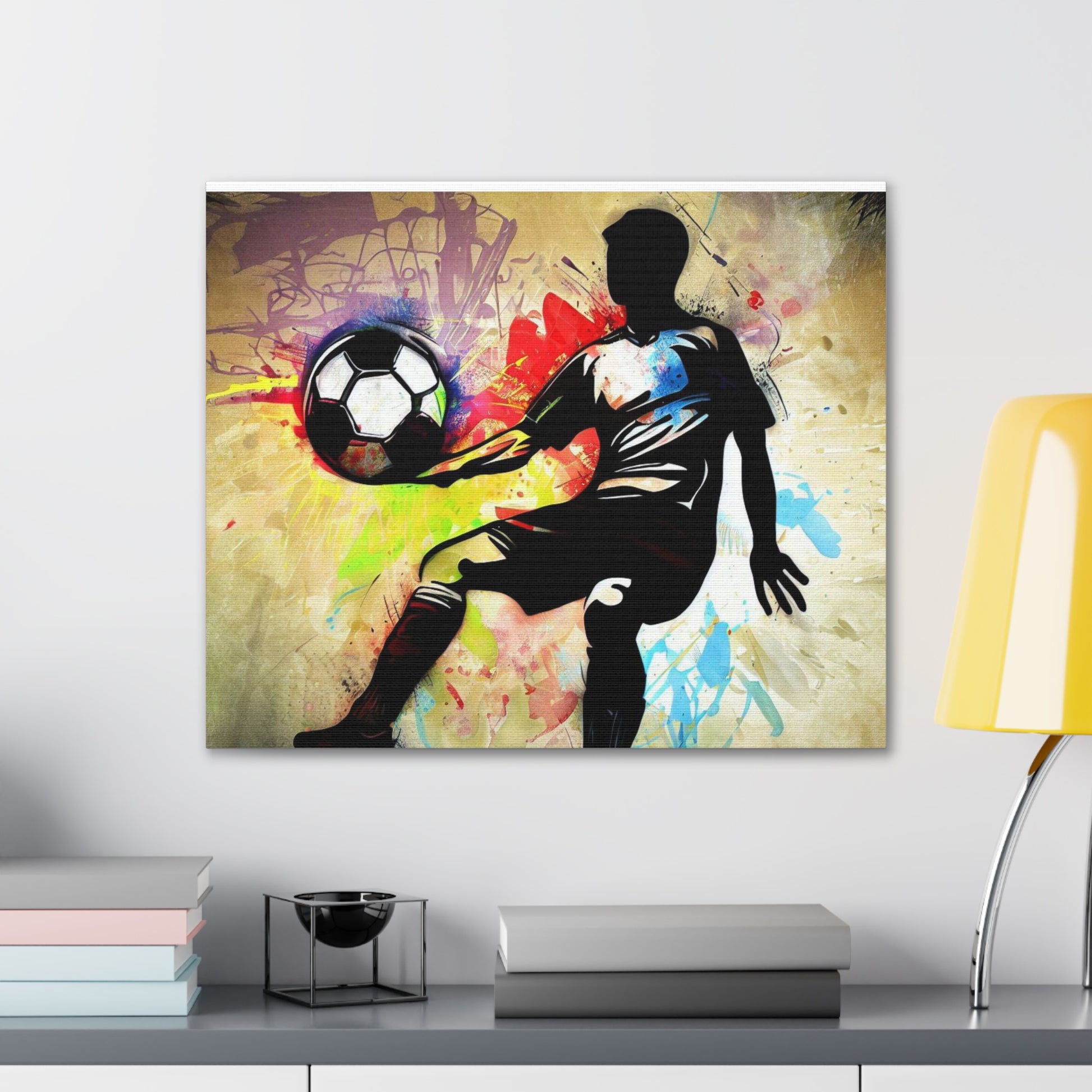 Soccer Player, Graffiti art prints, Street art canvas, Urban art decor, Graffiti-style wall art, Graffiti canvas prints, Street art posters - SaviTraviDesigns