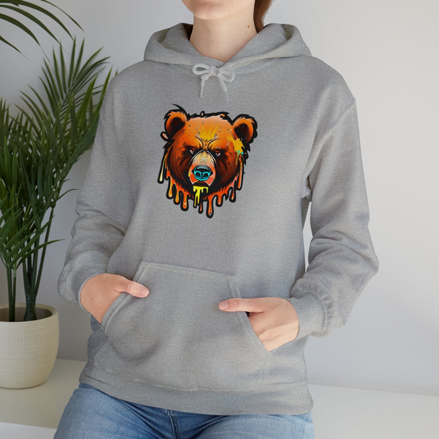 Bear Hoodie, Graffiti Graphic Shirt, Street Art, Urban Art, Unisex Hooded Sweatshirt, Bear Hoodie