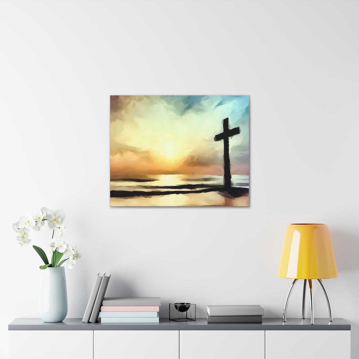 Christian wall art, Cross wall art, Beach art, ocean art, Canvas Gallery Wraps - SaviTraviDesigns