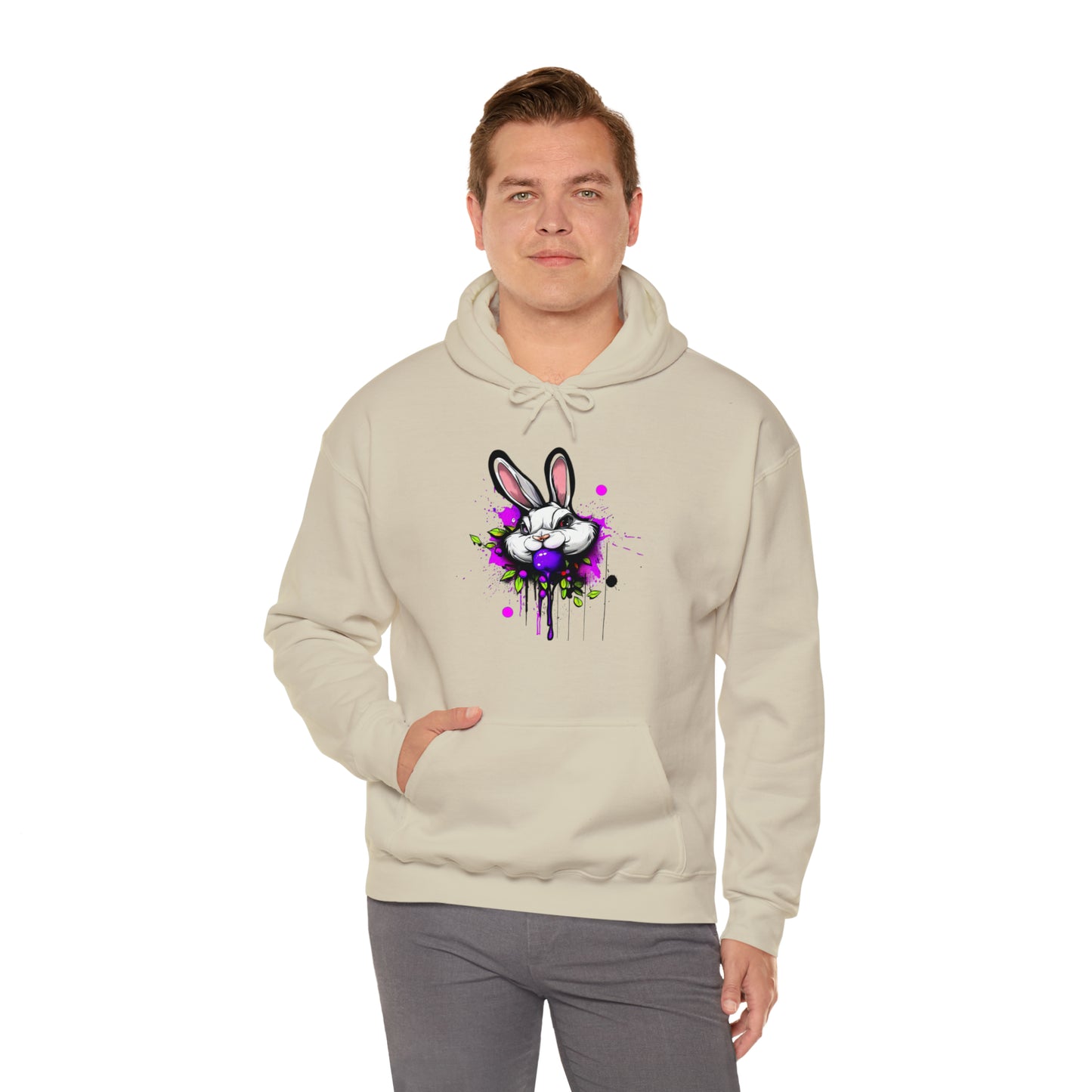 Bunny Hoodie, Graffiti Hoodie, Graffiti Sweatshirt, Bunny Urban art, Hooded Sweatshirt