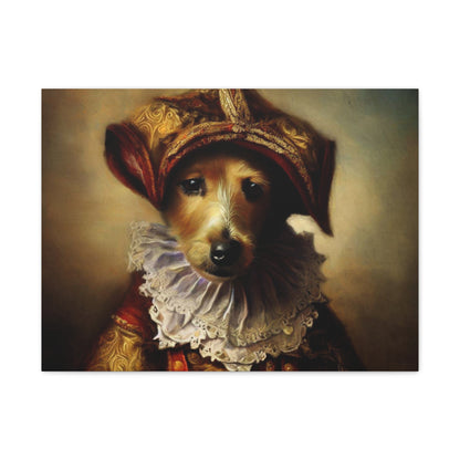 Fancy Dog, Canvas Dog Art, Dog Wall Art, Canine Canvas Art,Canvas Gallery Wraps 24″ x 18″ Premium Gallery Wraps (1.25″)