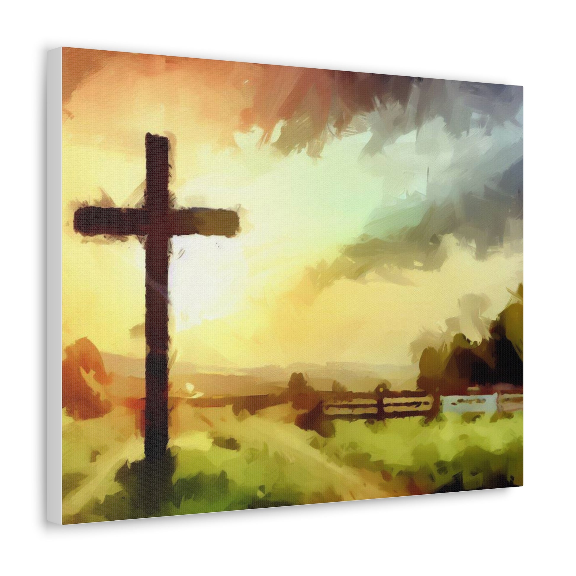 Christian wall art, Cross wall art, Farm art, Canvas Gallery Wraps - SaviTraviDesigns