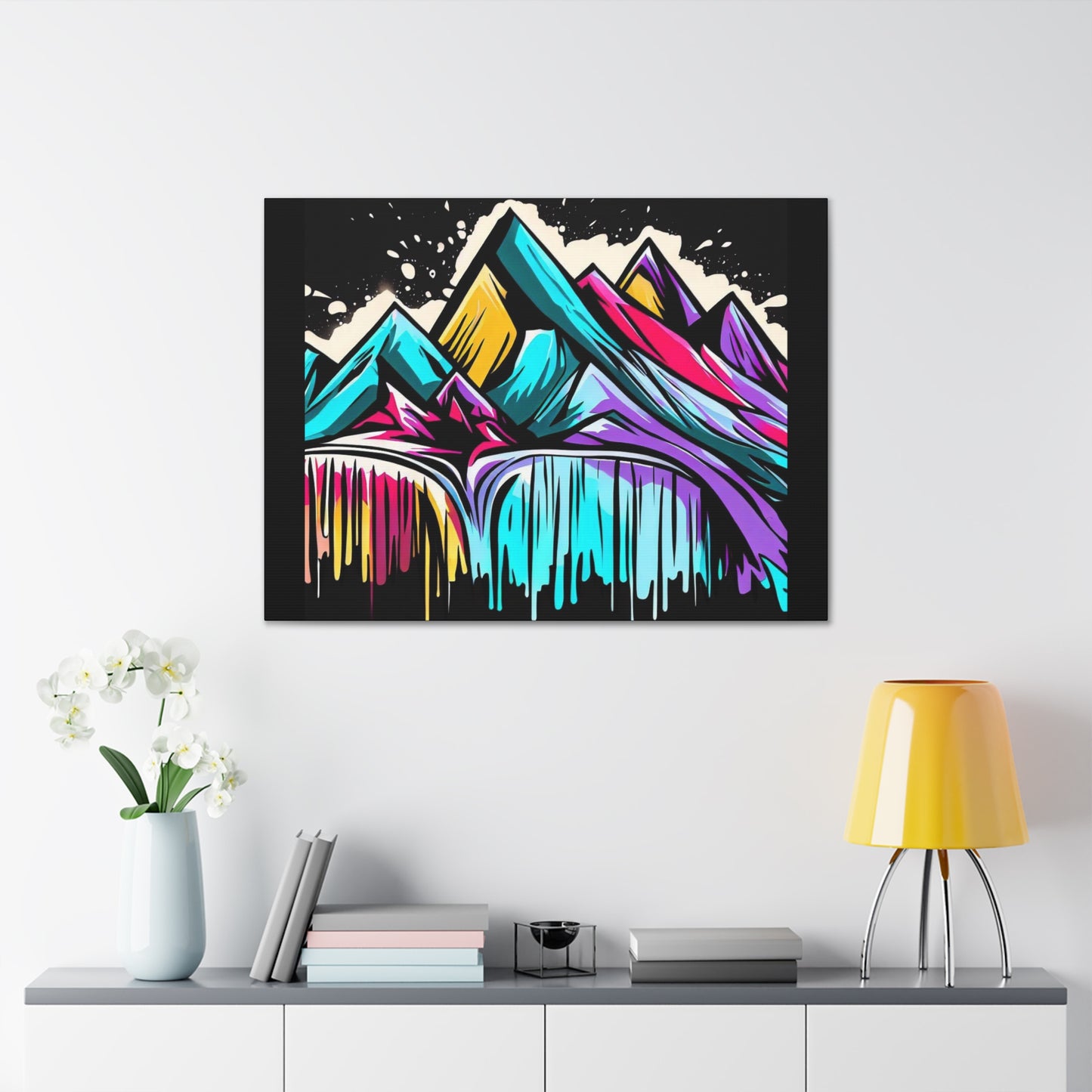 Graffiti Spray Can Mountain Painting