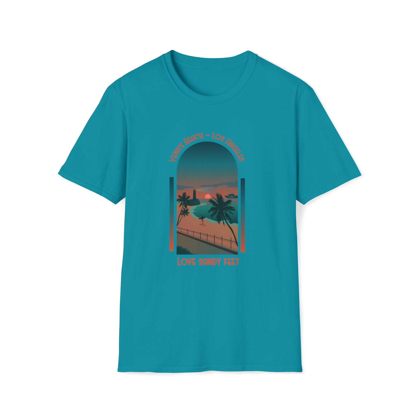 Venice Beach Sandy Feet |Beach Lifestyle Shirts | Summer Vibe Apparel Tropical Blue