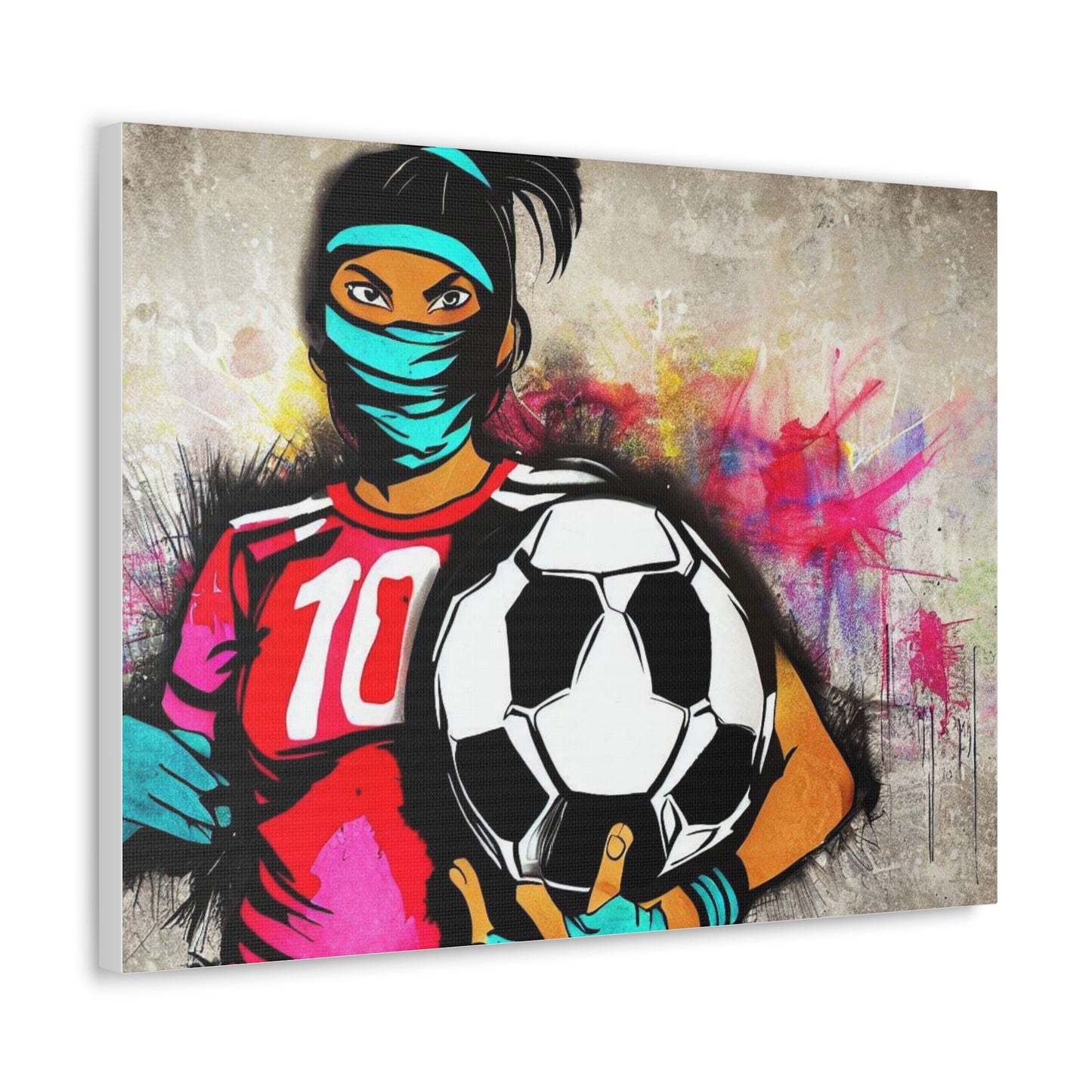 Soccer Player, Futbol Player, Graffiti art prints, Street art canvas, Urban art decor, Graffiti-style wall art, Graffiti canvas prints, Street art posters - SaviTraviDesigns