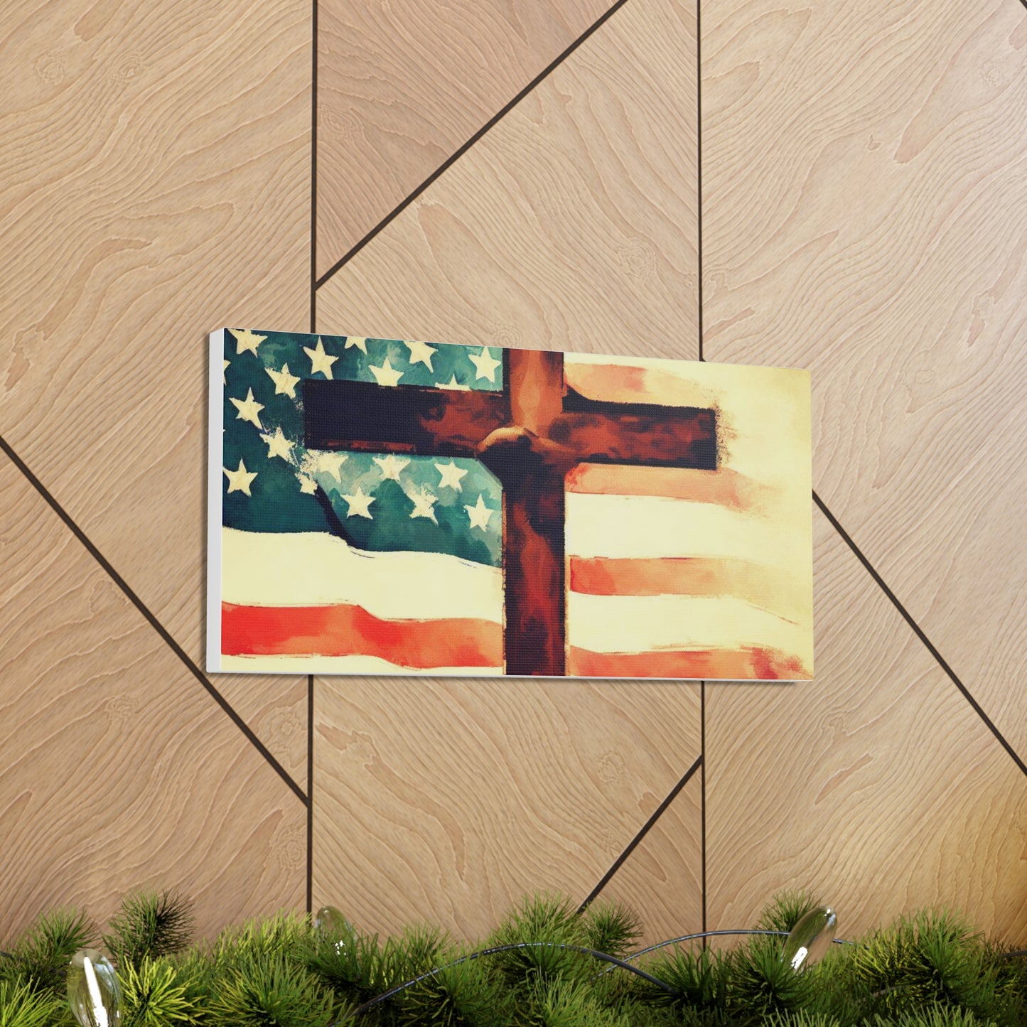 Christian wall art, Flag wall art, Canvas Gallery Wraps - SaviTraviDesigns