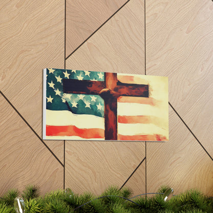 Christian wall art, Flag wall art, Canvas Gallery Wraps - SaviTraviDesigns