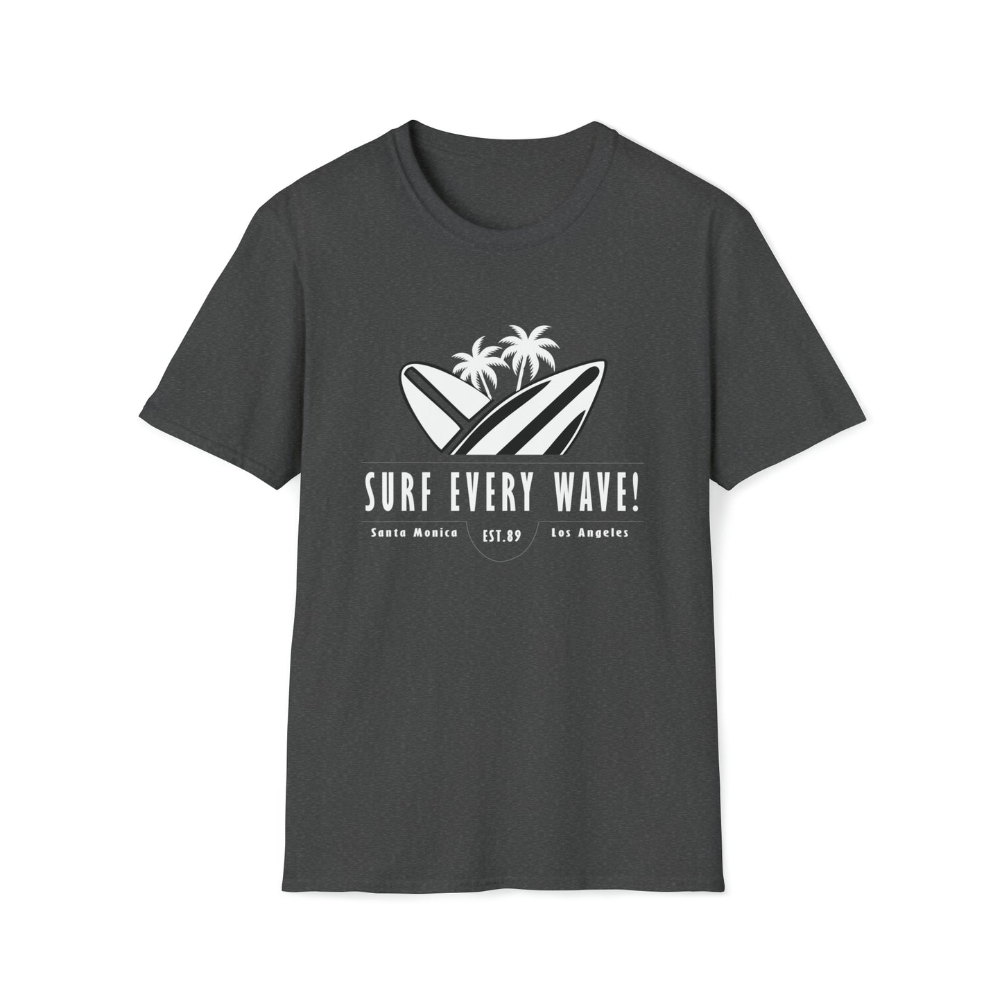 Surf Every Wave |Beach Lifestyle Shirts | Summer Vibe Apparel Dark Heather