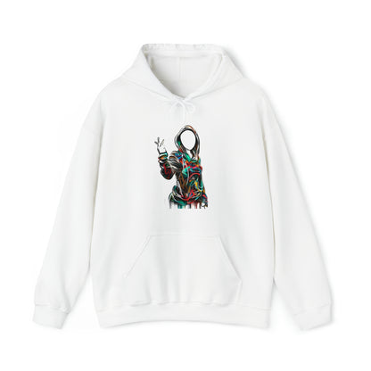 Graffiti Hoodie, Hooded Sweatshirt, Digital Female, Urban Street Design - SaviTraviDesigns