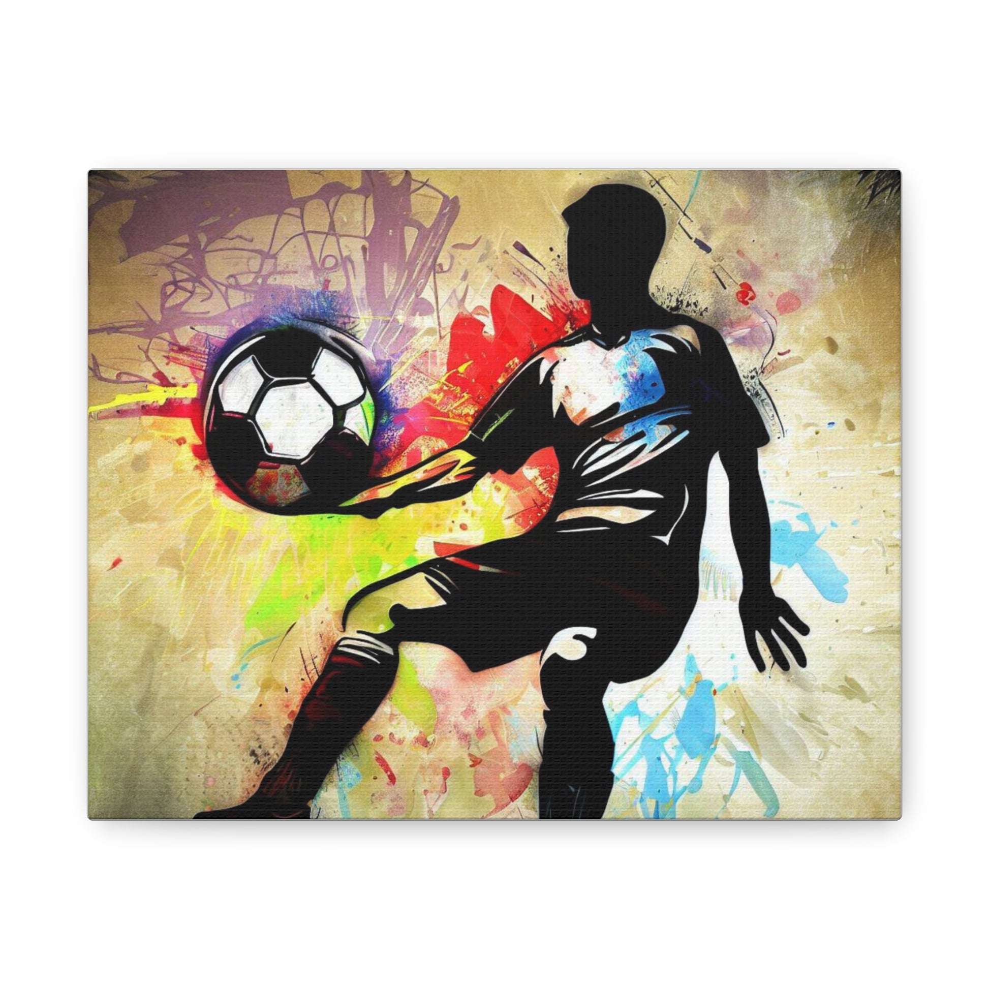 Soccer Player, Graffiti art prints, Street art canvas, Urban art decor, Graffiti-style wall art, Graffiti canvas prints, Street art posters - SaviTraviDesigns