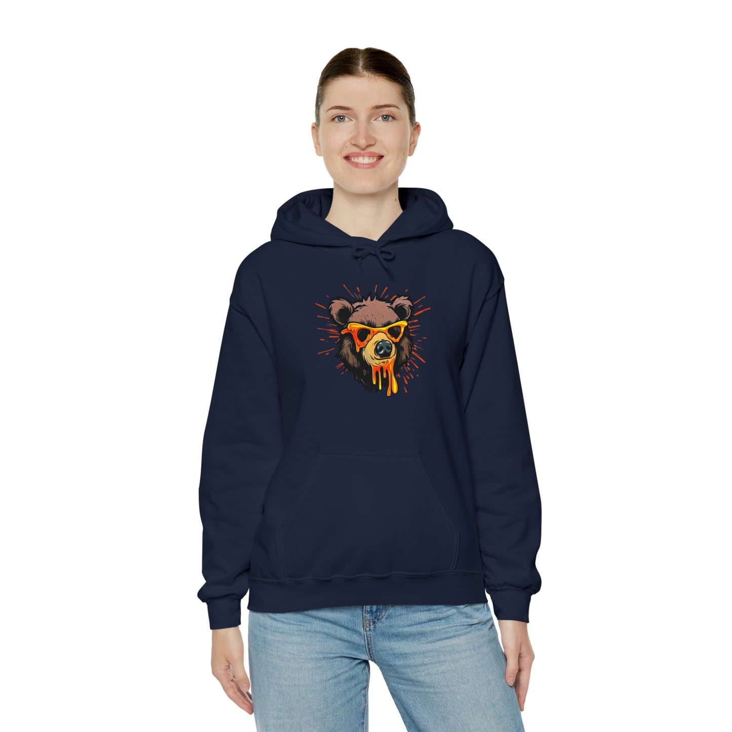 Bear Hoodie, Graffiti Graphic Shirt, Street Art, Urban Art, Unisex Heavy Blend™ Hooded Sweatshirt,