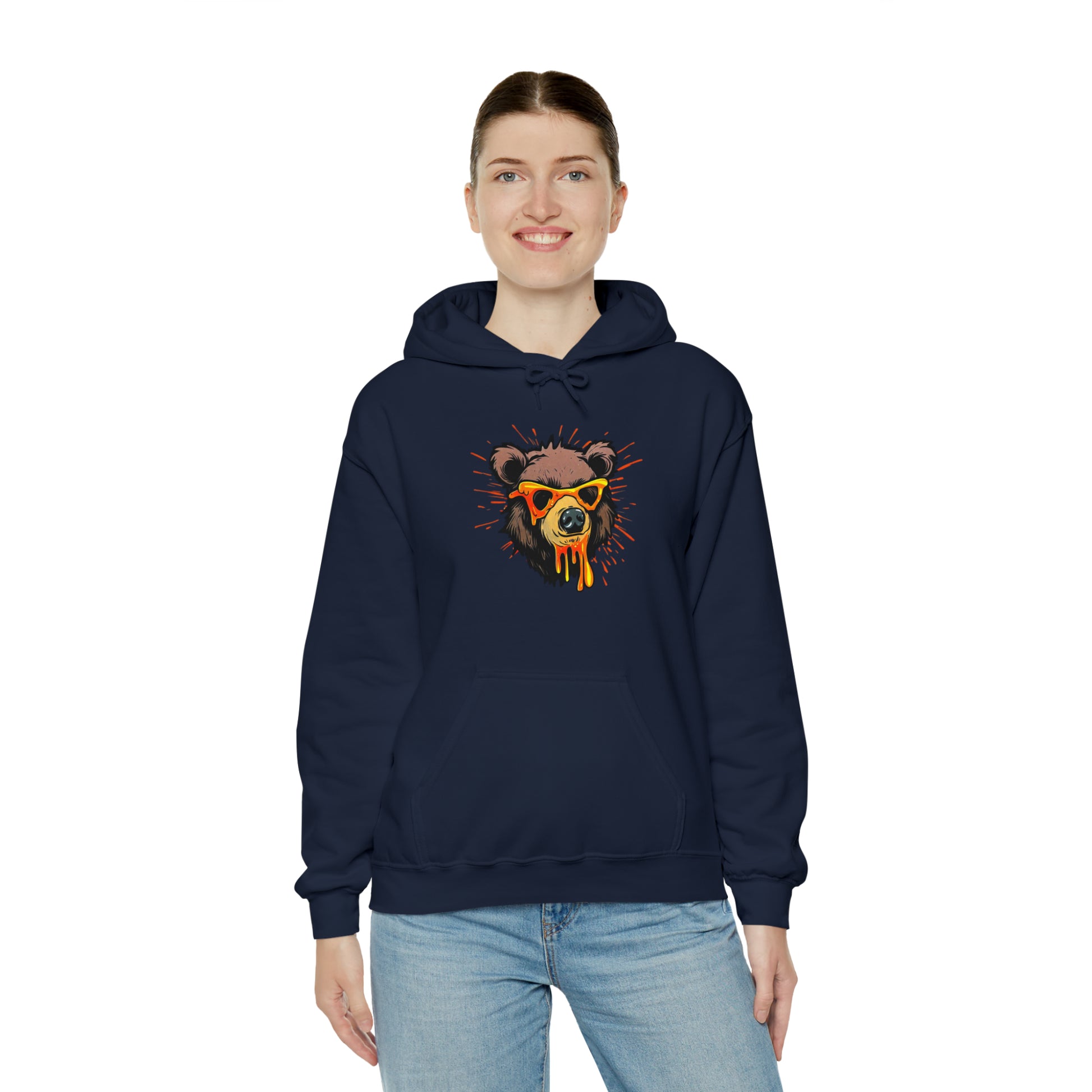 Bear Hoodie, Graffiti Graphic Shirt, Street Art, Urban Art, Unisex Heavy Blend™ Hooded Sweatshirt,