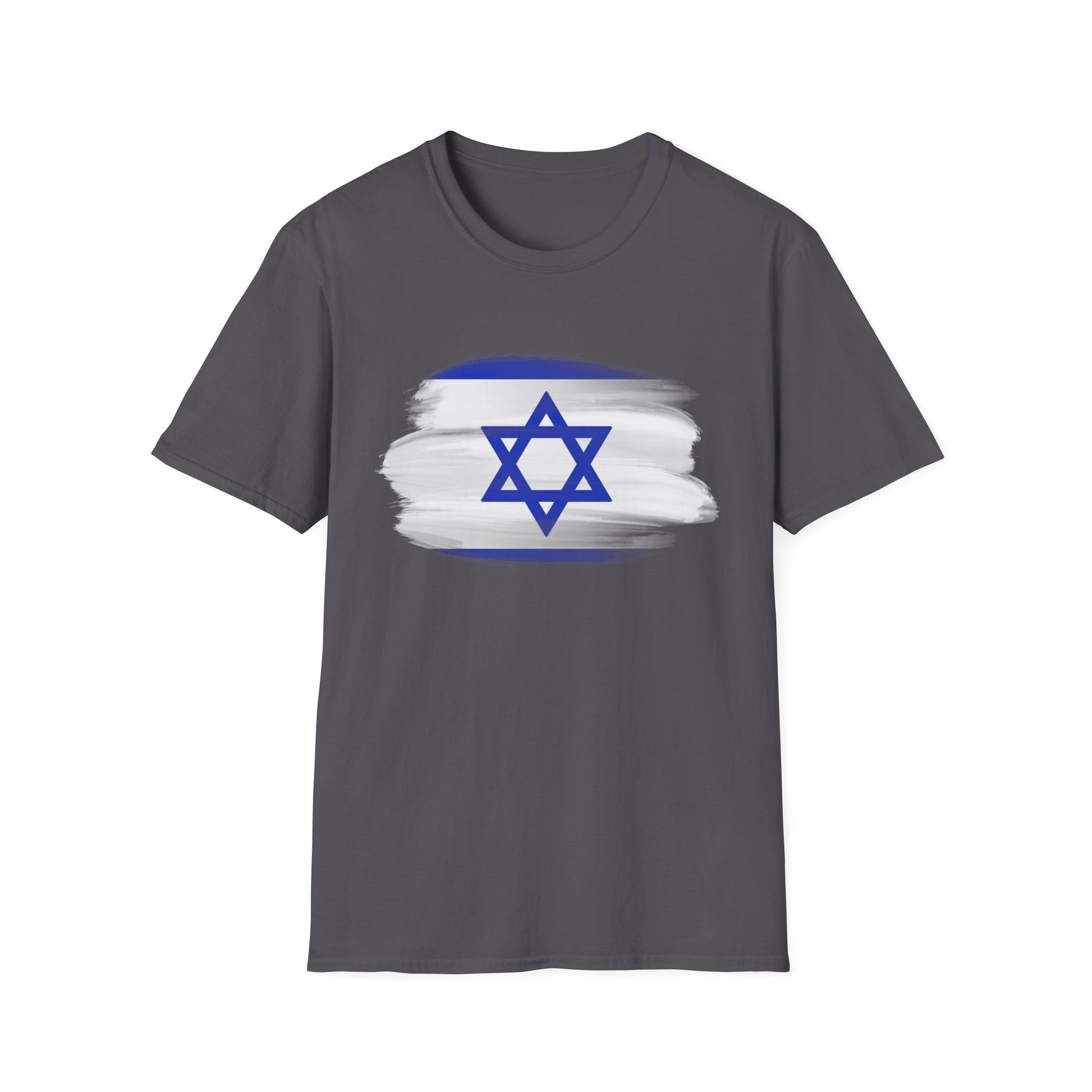 Israel Flag Graphic Tee Shirt Charcoal