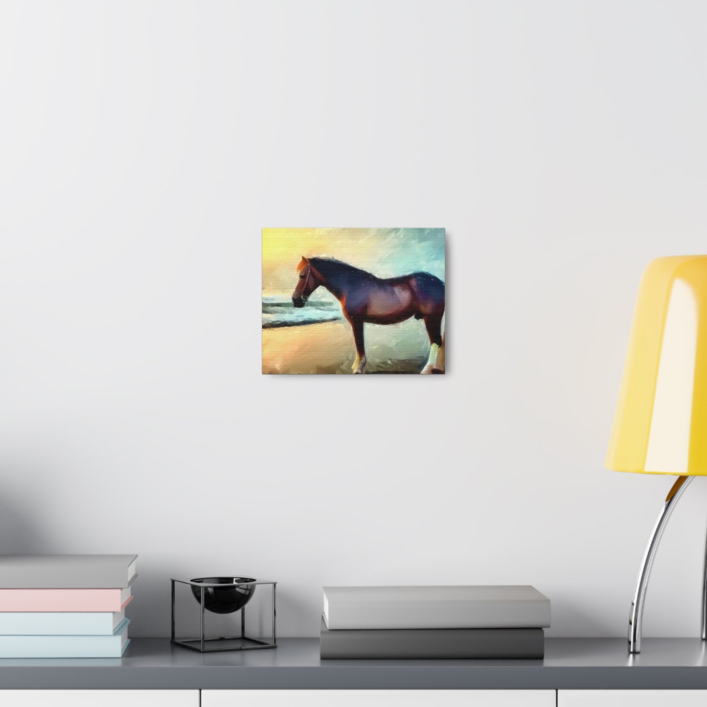 Horse wall art, Beach wall art, ocean art, Canvas Gallery Wraps, Horse Beach, Sunset Beach - SaviTraviDesigns