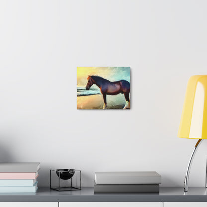 Horse wall art, Beach wall art, ocean art, Canvas Gallery Wraps, Horse Beach, Sunset Beach - SaviTraviDesigns