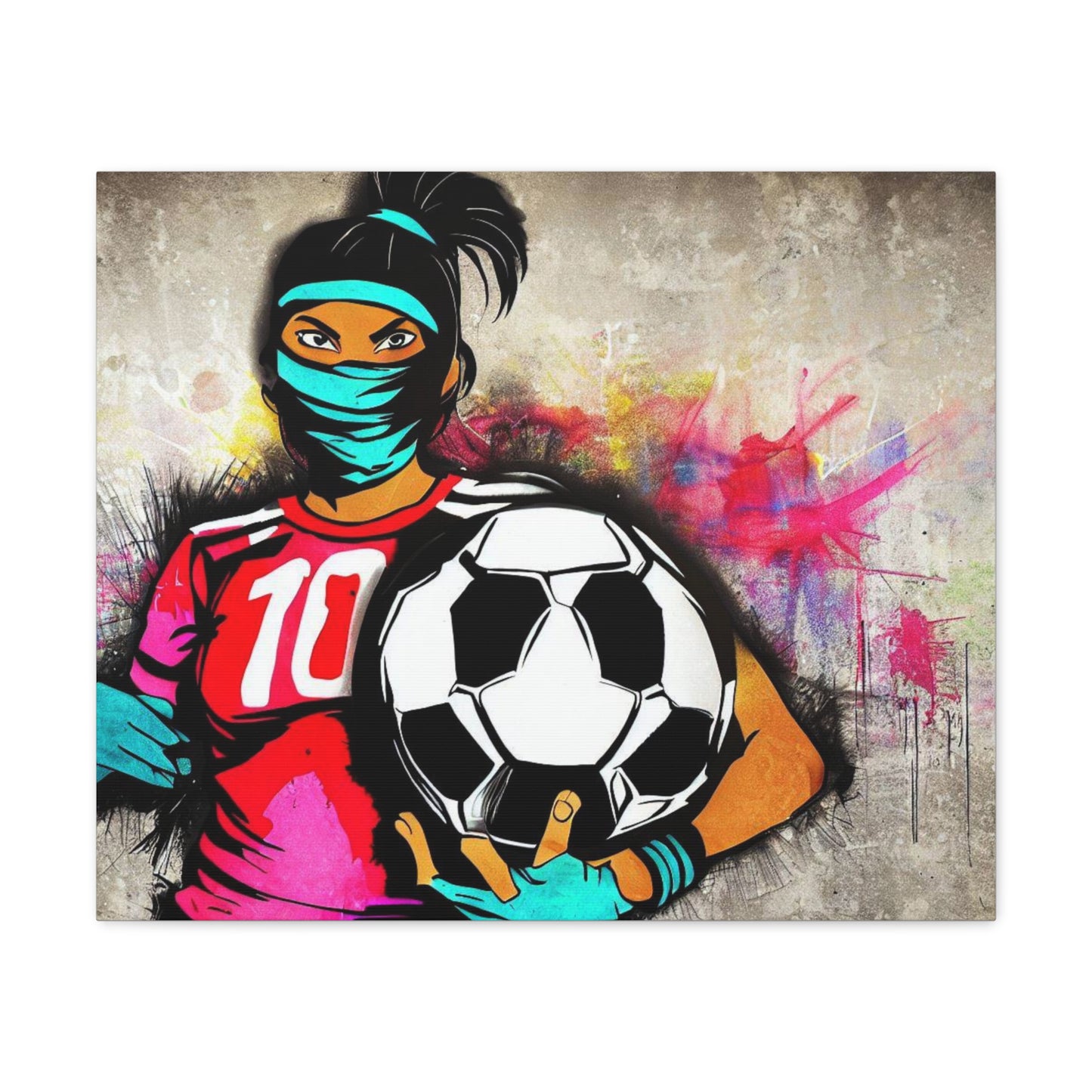 Soccer Player, Futbol Player, Graffiti art prints, Street art canvas, Urban art decor, Graffiti-style wall art, Graffiti canvas prints, Street art posters - SaviTraviDesigns