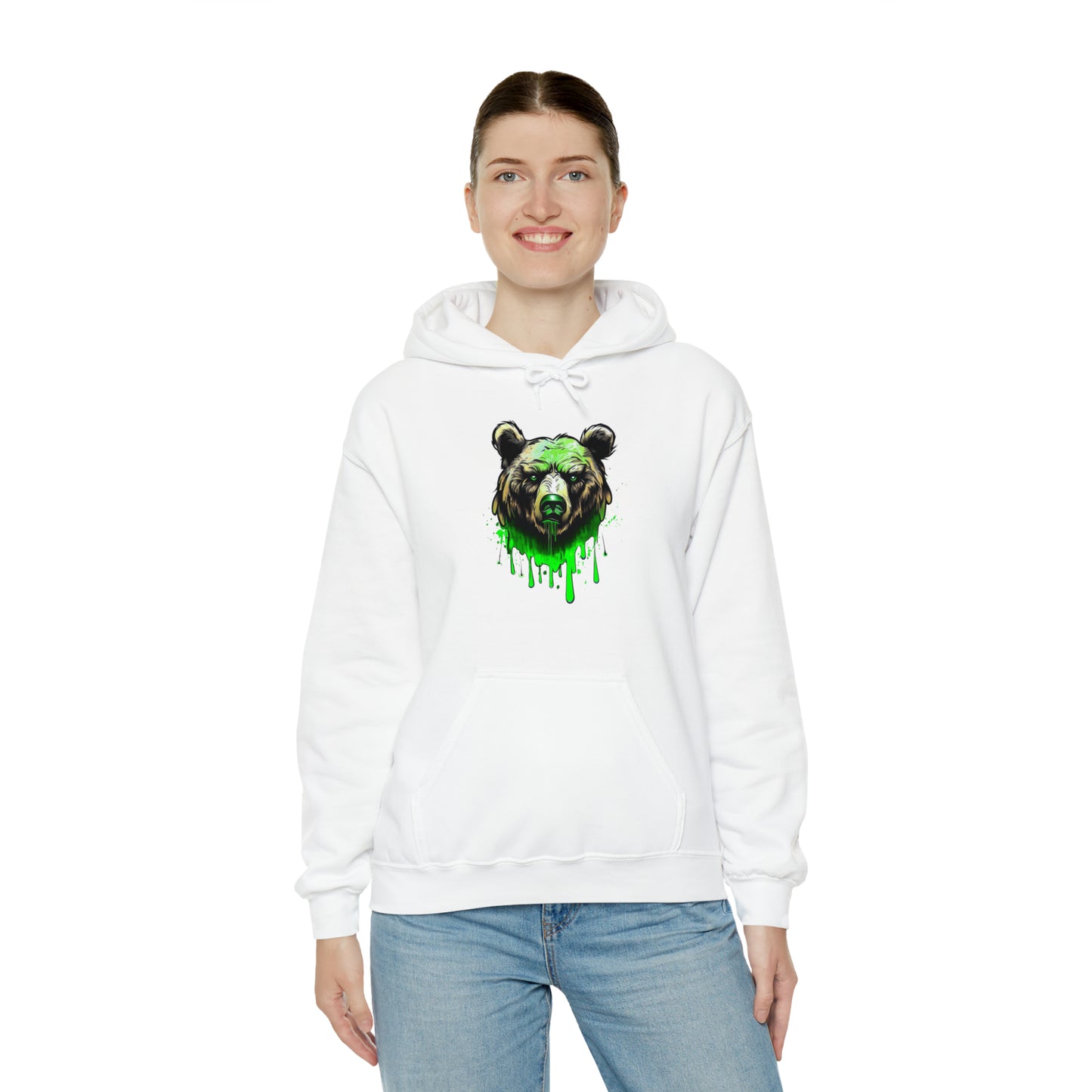 Bear Hoodie, Graffiti Graphic Shirt, Street Art, Urban Art, Unisex Hooded Sweatshirt