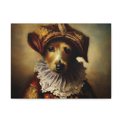 Fancy Dog, Canvas Dog Art, Dog Wall Art, Canine Canvas Art,Canvas Gallery Wraps 16″ x 12″ Premium Gallery Wraps (1.25″)