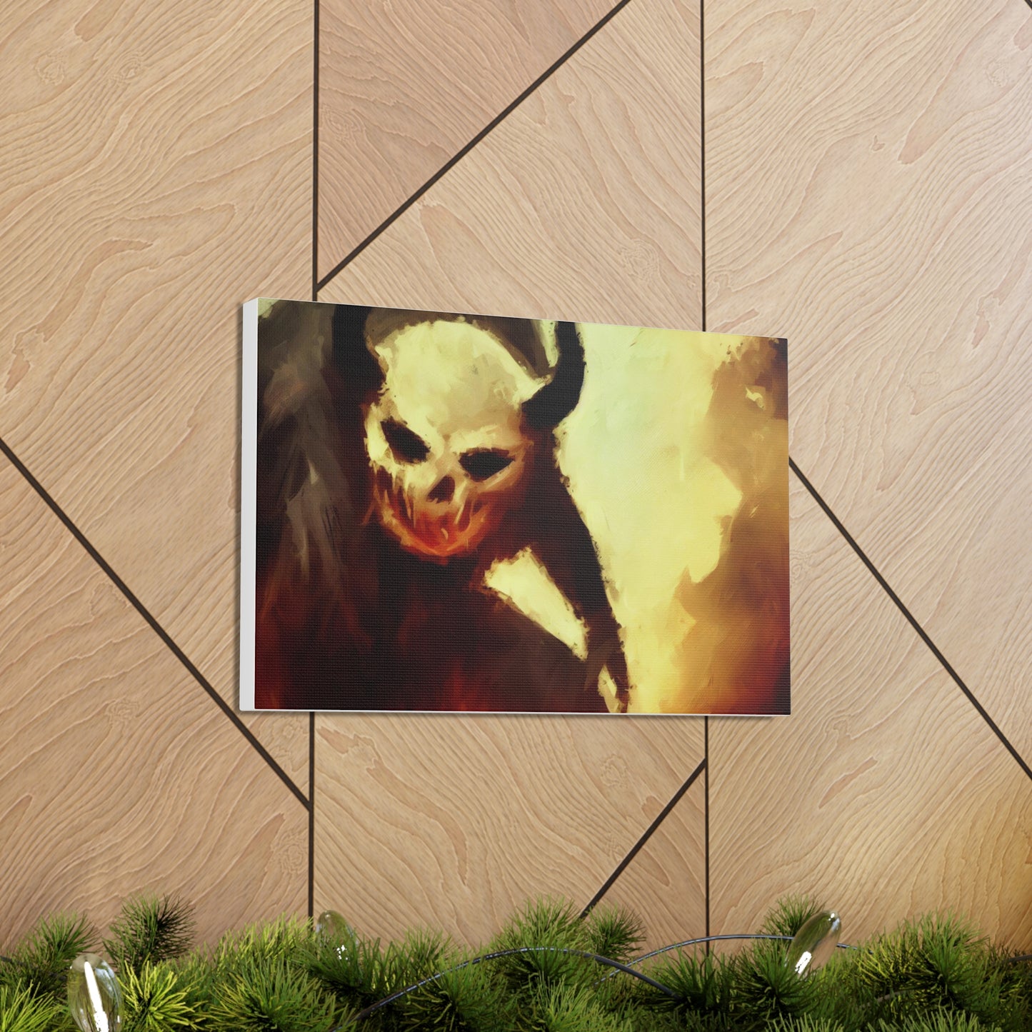 Halloween art, Demon canvas prints, Scary Halloween decor, Halloween home decor, Halloween wall, Gothic wall decor, Canvas Gallery Wraps - SaviTraviDesigns