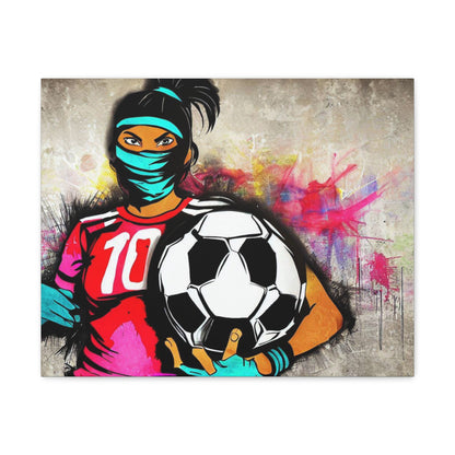 Soccer Player, Futbol Player, Graffiti art prints, Street art canvas, Urban art decor, Graffiti-style wall art, Graffiti canvas prints, Street art posters - SaviTraviDesigns