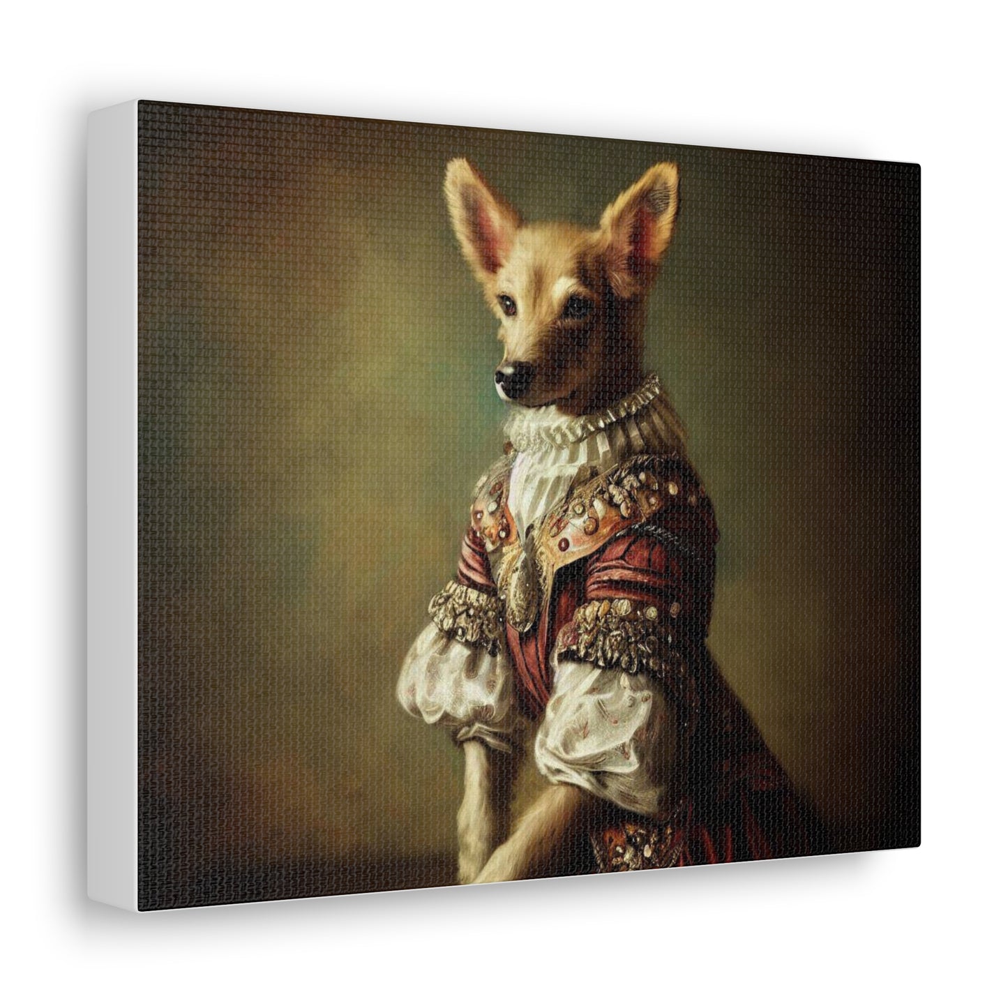 Fancy Dog, Canvas Dog Art, Dog Wall Art, Canine Canvas Art,Canvas Gallery Wraps, Pet Art - SaviTraviDesigns