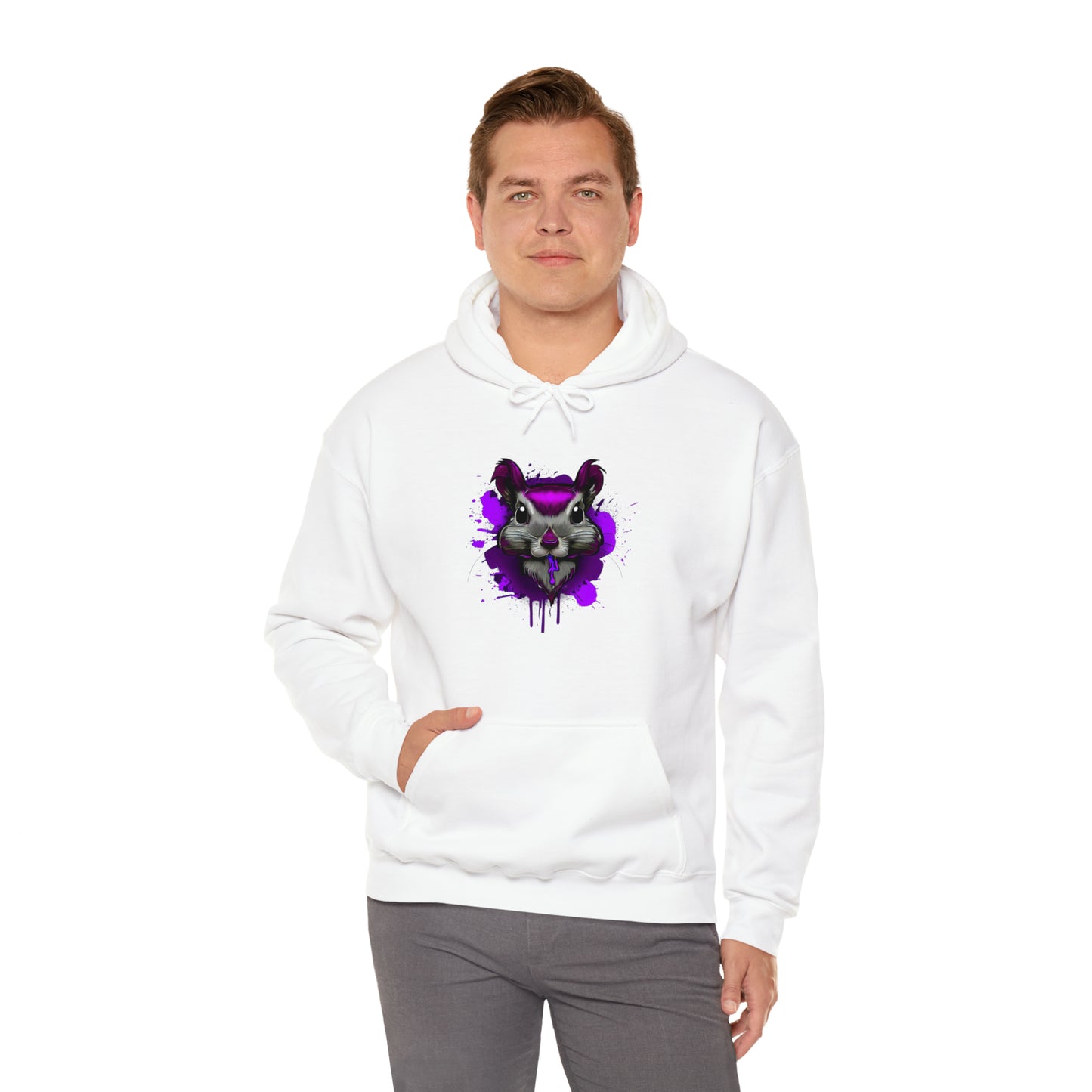 Graffiti hoodie, Graffiti Sweatshirt, Squirrel sweatshirt, Urban Art Hooded Sweatshirt, purple - SaviTraviDesigns