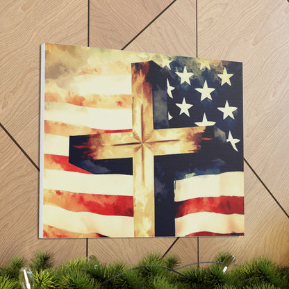 Christian wall art, Flag wall art, Canvas Gallery Wraps - SaviTraviDesigns