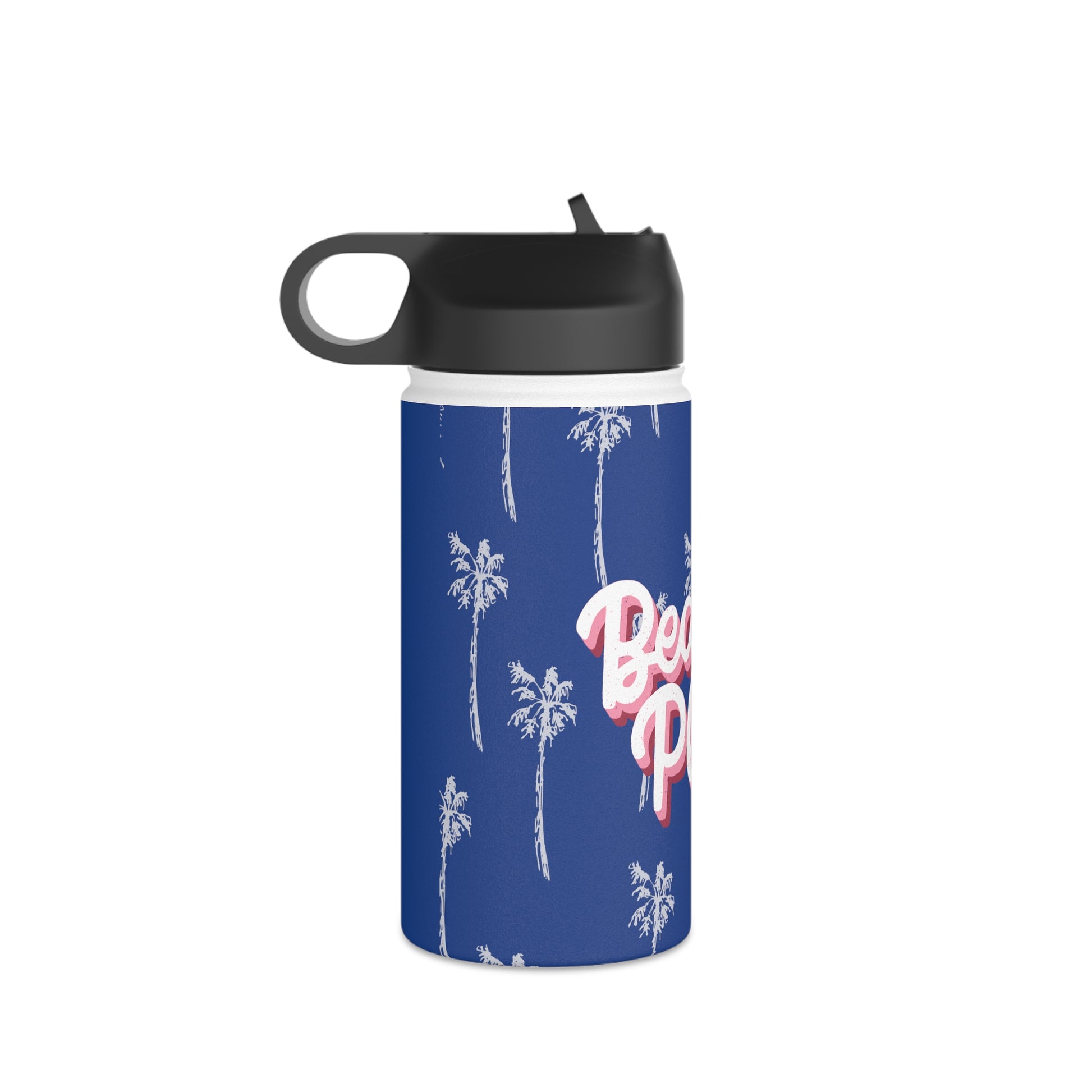 Beach Please water bottle, design water bottle, Stainless Steel Water Bottle, Standard Lid - SaviTraviDesigns