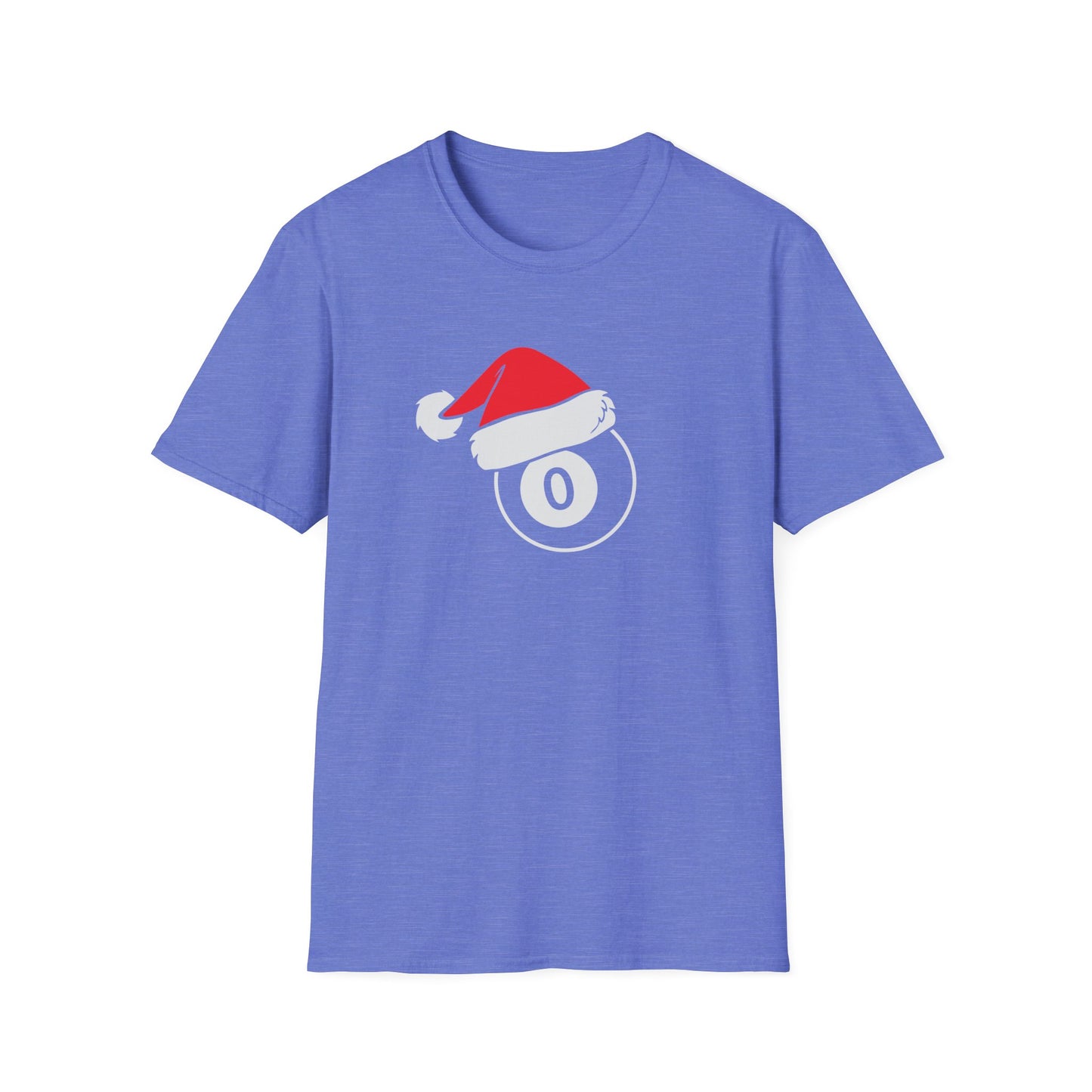 Pool Ball Santa Hat Graphic T Shirt Heather Royal