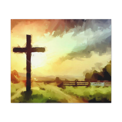 Christian wall art, Cross wall art, Farm art, Canvas Gallery Wraps - SaviTraviDesigns