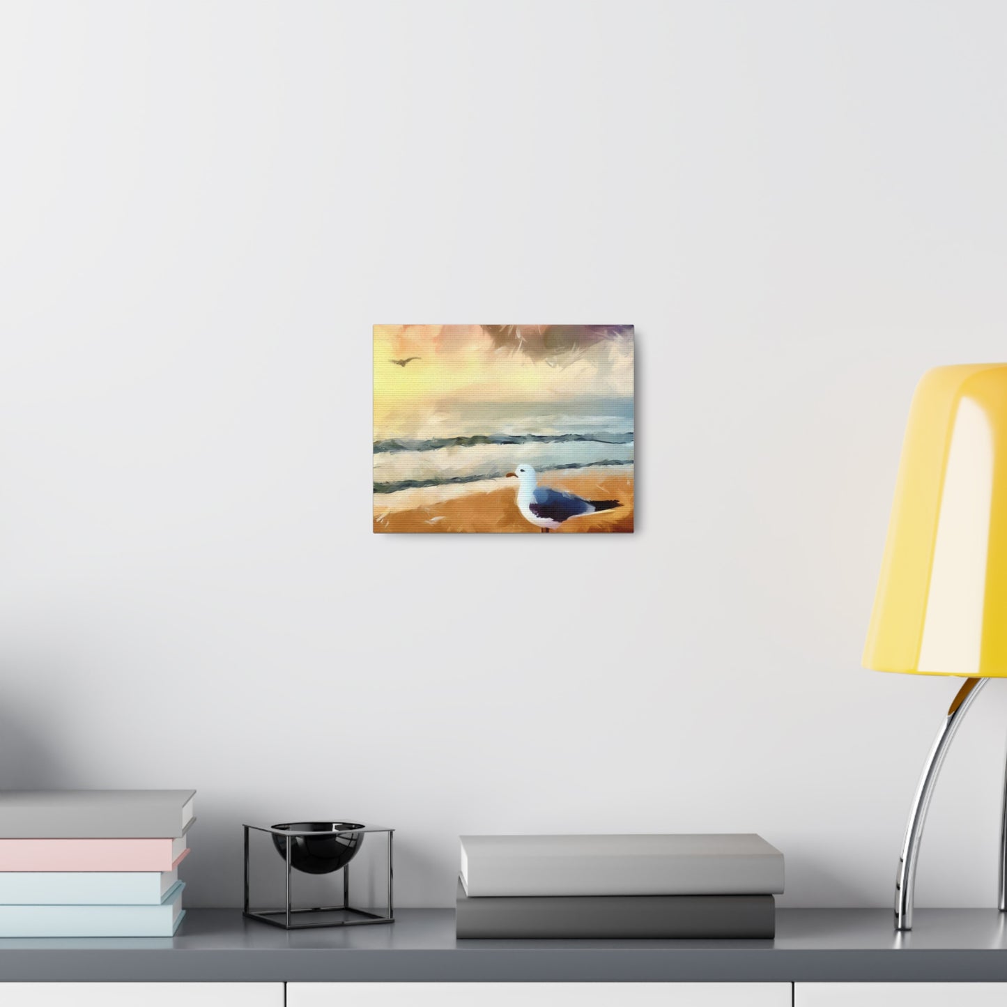 Seagull Painting, Beach wall art, Ocean Wall Art, Canvas Gallery Wraps