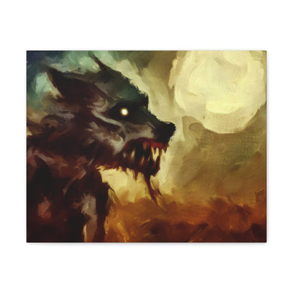 Halloween art, Werewolf canvas prints, Scary Halloween decor, Halloween home decor, Halloween wall, Gothic wall decor, Canvas Gallery Wraps - SaviTraviDesigns