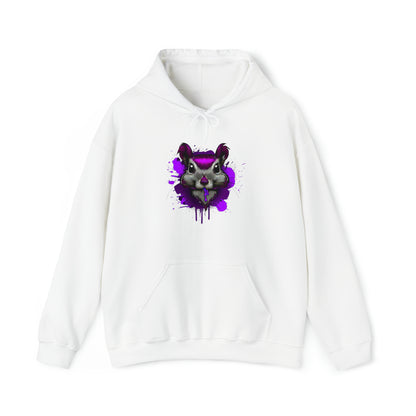 Graffiti hoodie, Graffiti Sweatshirt, Squirrel sweatshirt, Urban Art Hooded Sweatshirt, purple - SaviTraviDesigns