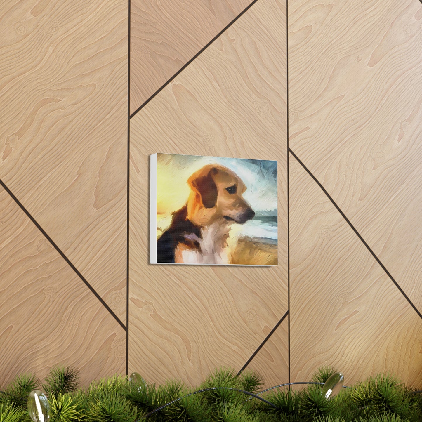 Dog wall art, beach wall art, ocean art, Canvas Gallery Wraps, Pet Beach - SaviTraviDesigns